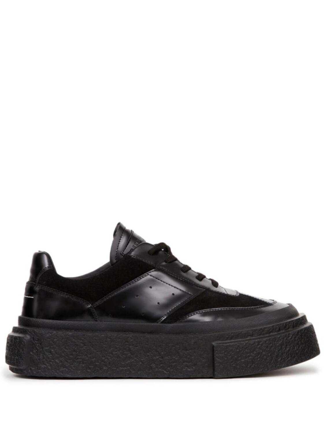 

MM6 Maison Margiela лакированные кроссовки со вставками, черный