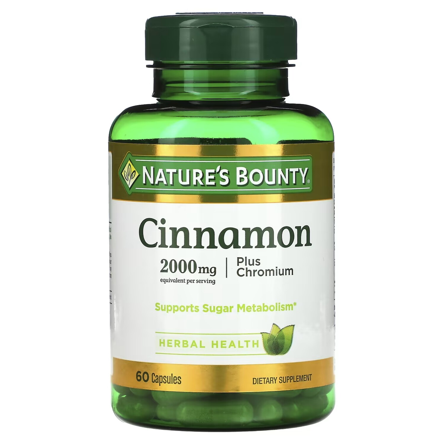 

Корица плюс хром Nature's Bounty 2000 мг, 60 капсул