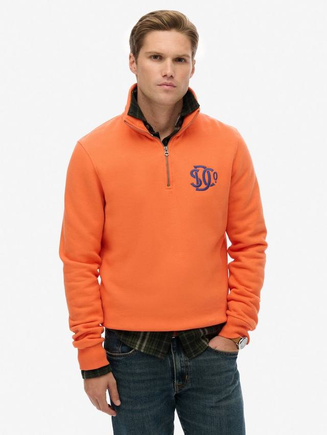 

Неоновый полузастегивающийся спортивный топ Superdry, Firecracker Orange