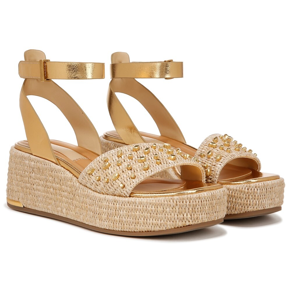 

Женские махровые пробковые сандалии на платформе Franco Sarto, цвет natural raffia