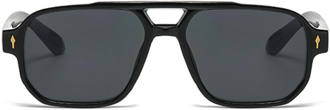 

Модные солнцезащитные очки Polygon Square для женщин, ретро, ​​конфетные цвета, прозрачный градиент, защита от УФ-излучения UV400, мужские солнцезащитные очки 4751 Melrose, Black