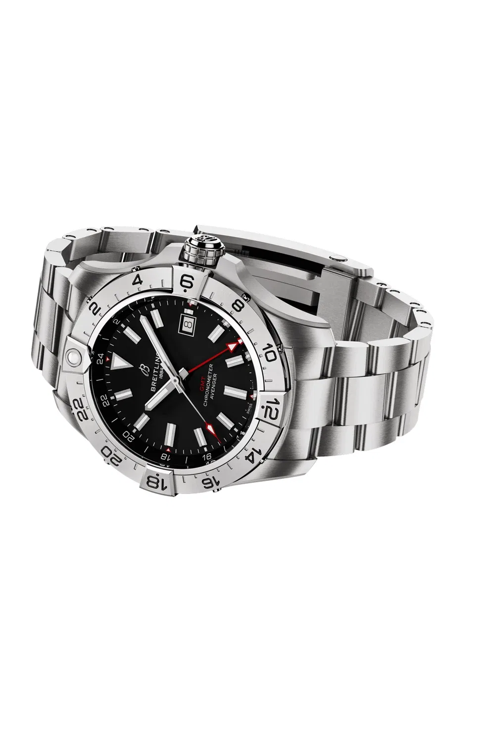 АВЕНДЖЕР АВТОМАТИК GMT 44 - A32320101B1A1 BREITLING, серебряный — фото 3