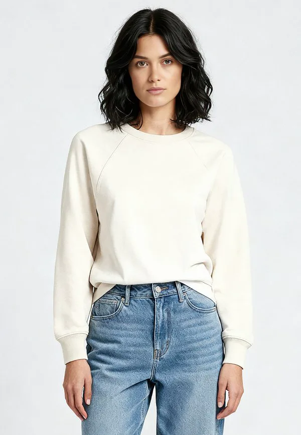 

Простая толстовка-реглан Mira Paris, Off-White, Белый, Простая толстовка-реглан Mira Paris, Off-White