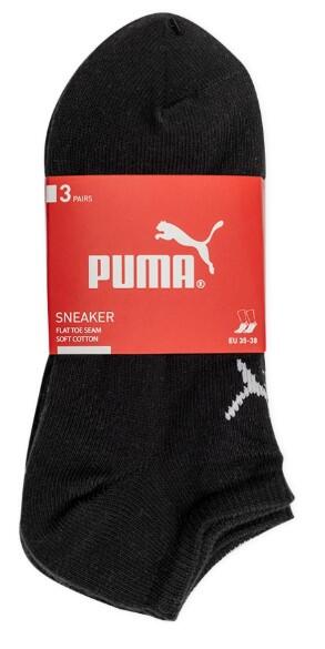 Носки-кроссовки унисекс Puma в ретро-дизайне, по щиколотку, для женщин и мужчин, упаковка из 3 пар — фото 3