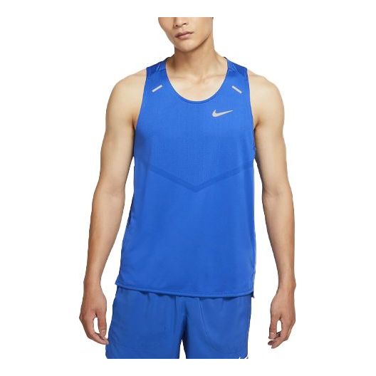 

Жилет Nike Dri-FIT Rise 365 Reflective Logo Printing Running Sports Vest Royal blue