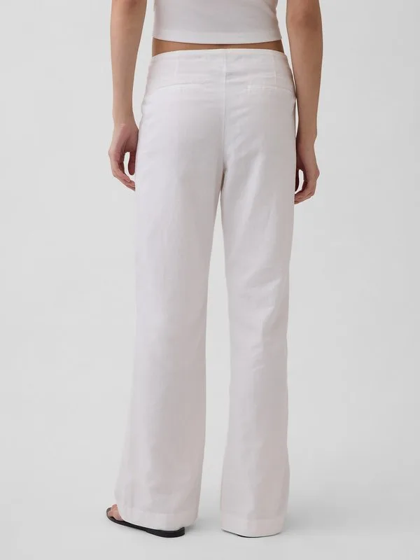Новые брюки с низкой посадкой, цвет кремовый Gap, New Off-White — фото 3