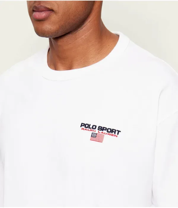 Футболка relaxed fit Polo Ralph Lauren, белый — фото 4