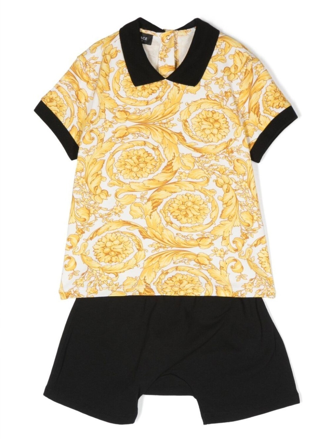 

Versace Kids комплект из шортов и футболки с узором Baroque, белый