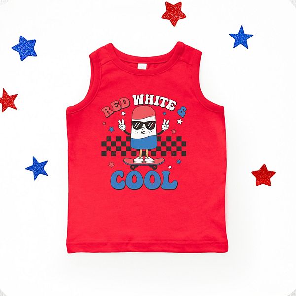 

Футболка-майка Red white and cool popsicle The Juniper Shop, Red