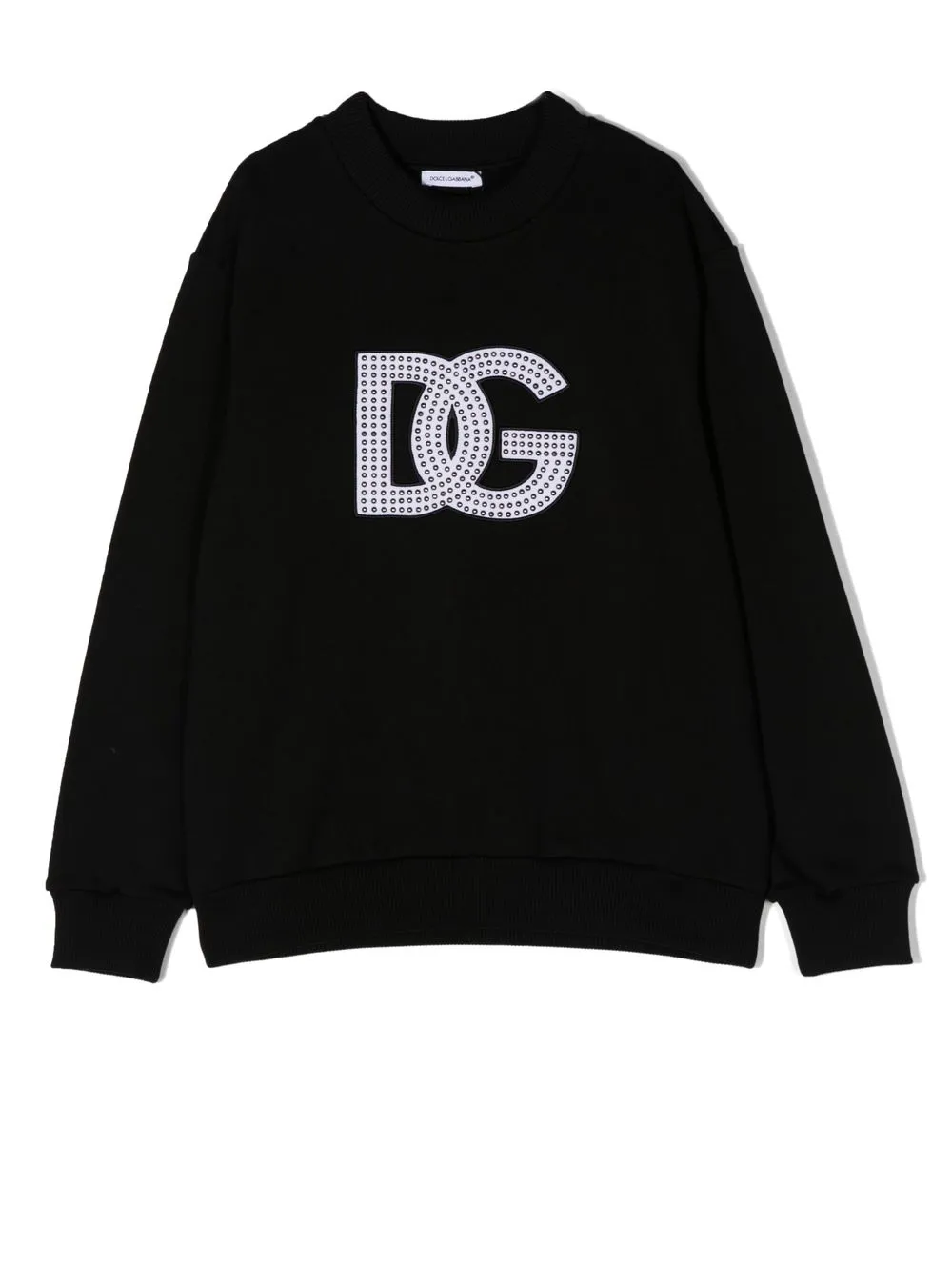 

Толстовка с логотипом и заклепками Dolce & Gabbana Kids, черный