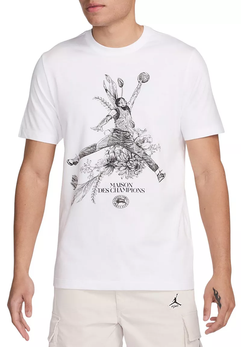 

Мужская футболка Jordan Dri-FIT Sport Jumpman с графическим рисунком, белый