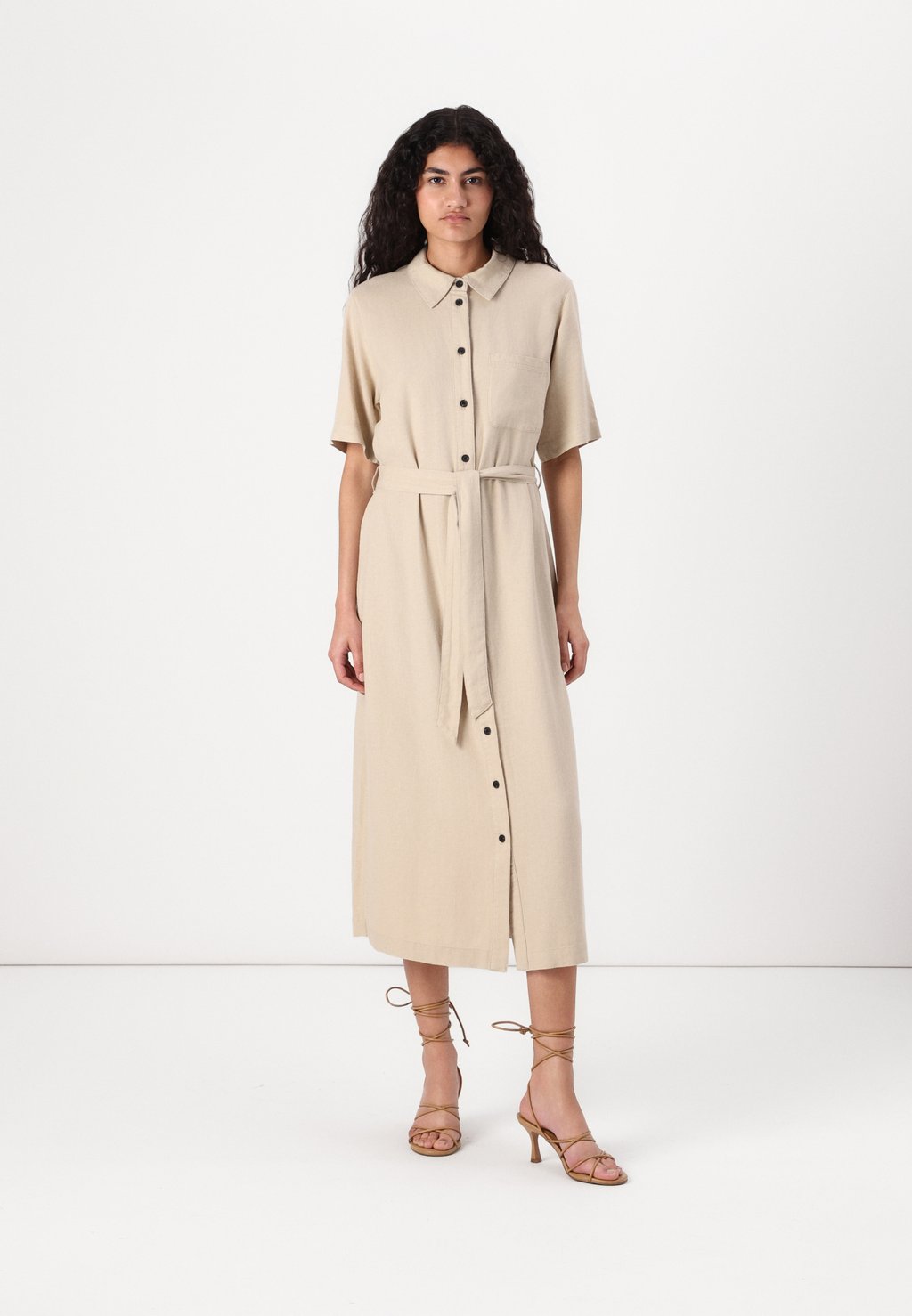 

Платье-рубашка ONLCARO BELT DRESS ONLY, бежевый