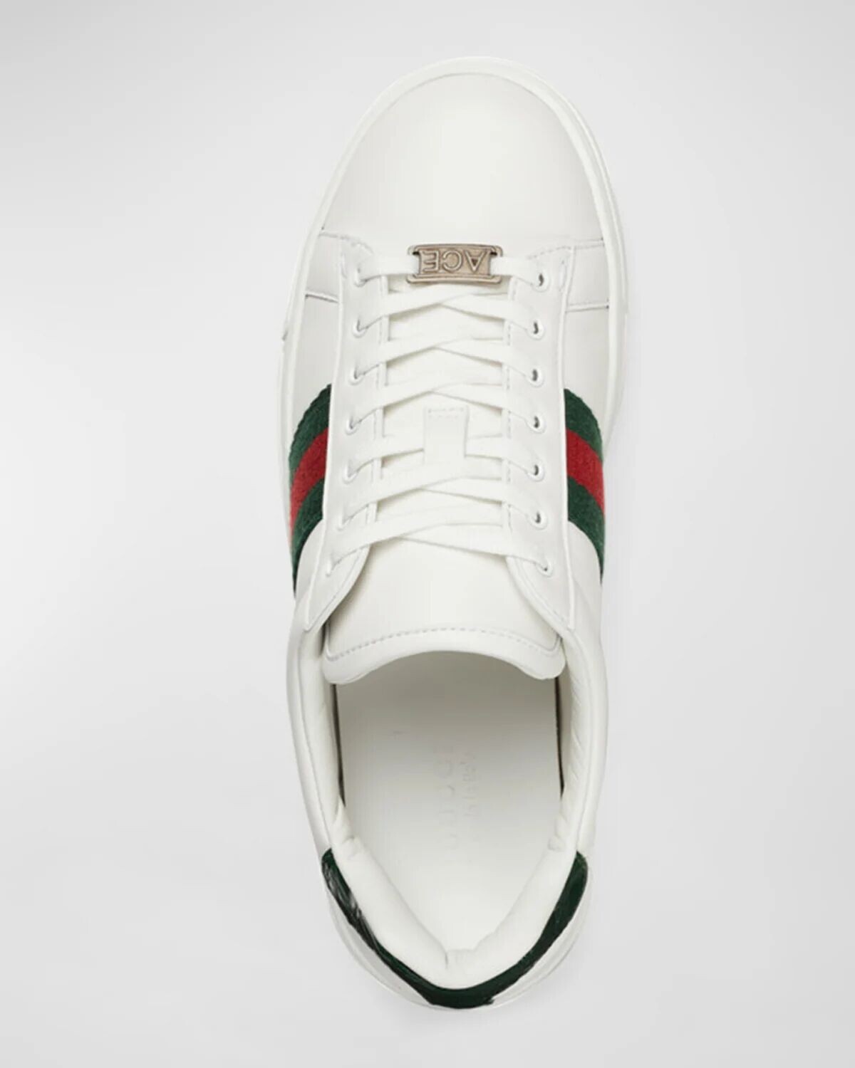 Кожаные низкие кеды Ace Web Gucci, цвет Bianco — фото 4