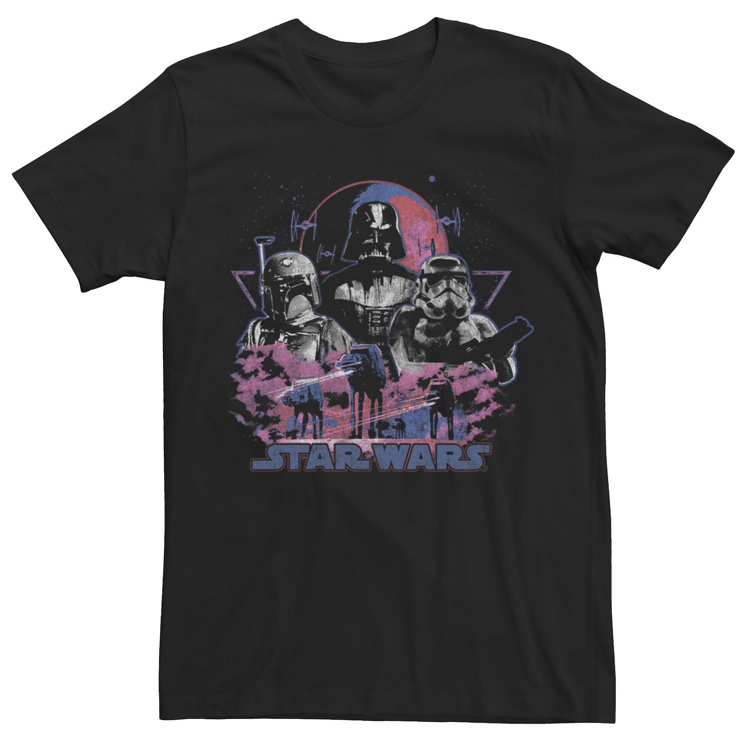 

Мужская винтажная футболка Star Wars Empire Strikes Group Shot Licensed Character, черный