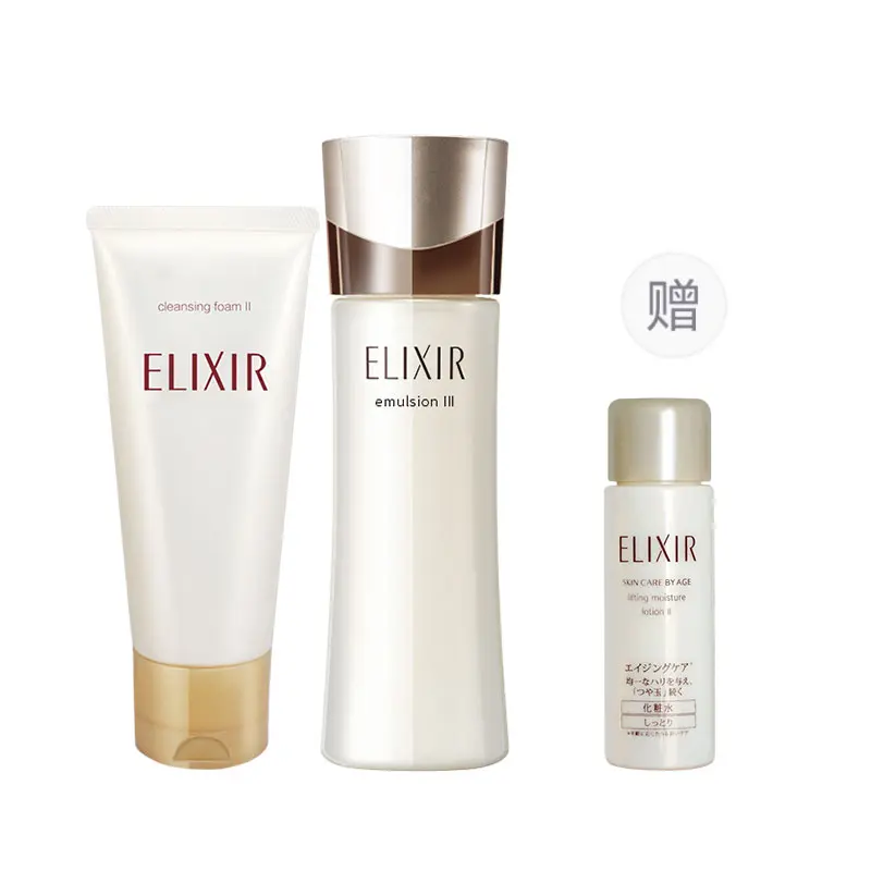 

Увлажняющий и питательный комплекс для подтягивающей кожи лица Elixir, cleanser+emulsion+random sample (rich)