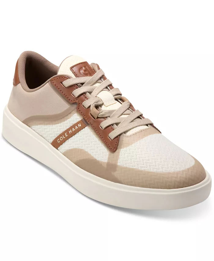 

Мужские кроссовки Grand Crosscourt Winner из комбинированных материалов на шнуровке Cole Haan, коричневый/бежевый