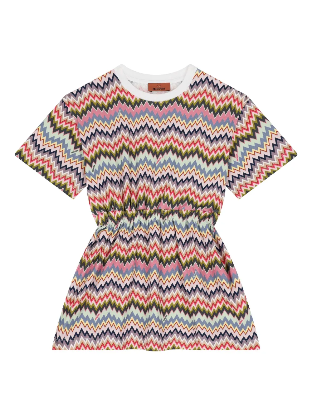 

Платье с узором зигзаг Missoni Kids, розовый