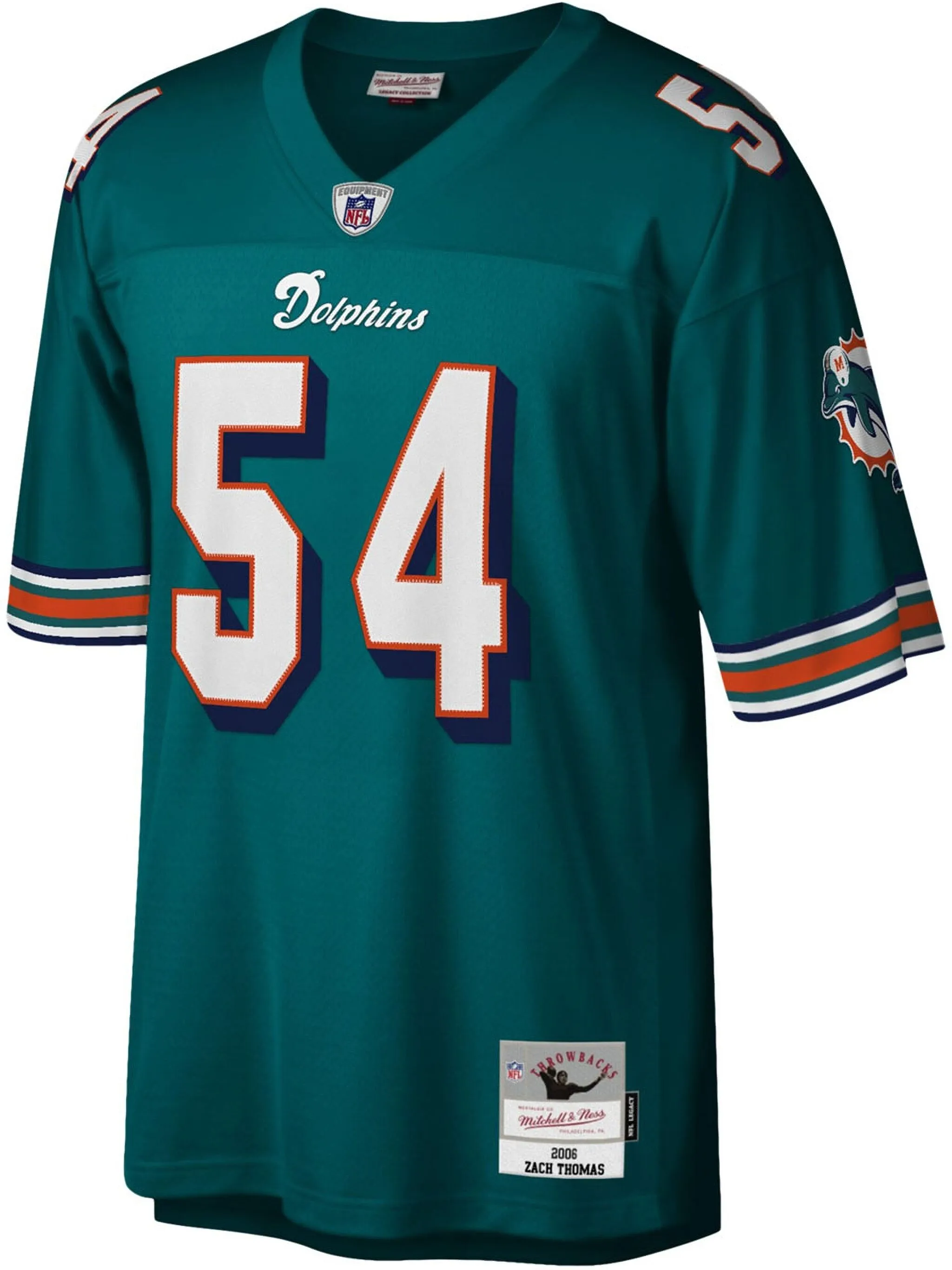 

Спортивная футболка Miami Dolphins 2006 Zach Thomas legacy Mitchell & Ness, синий