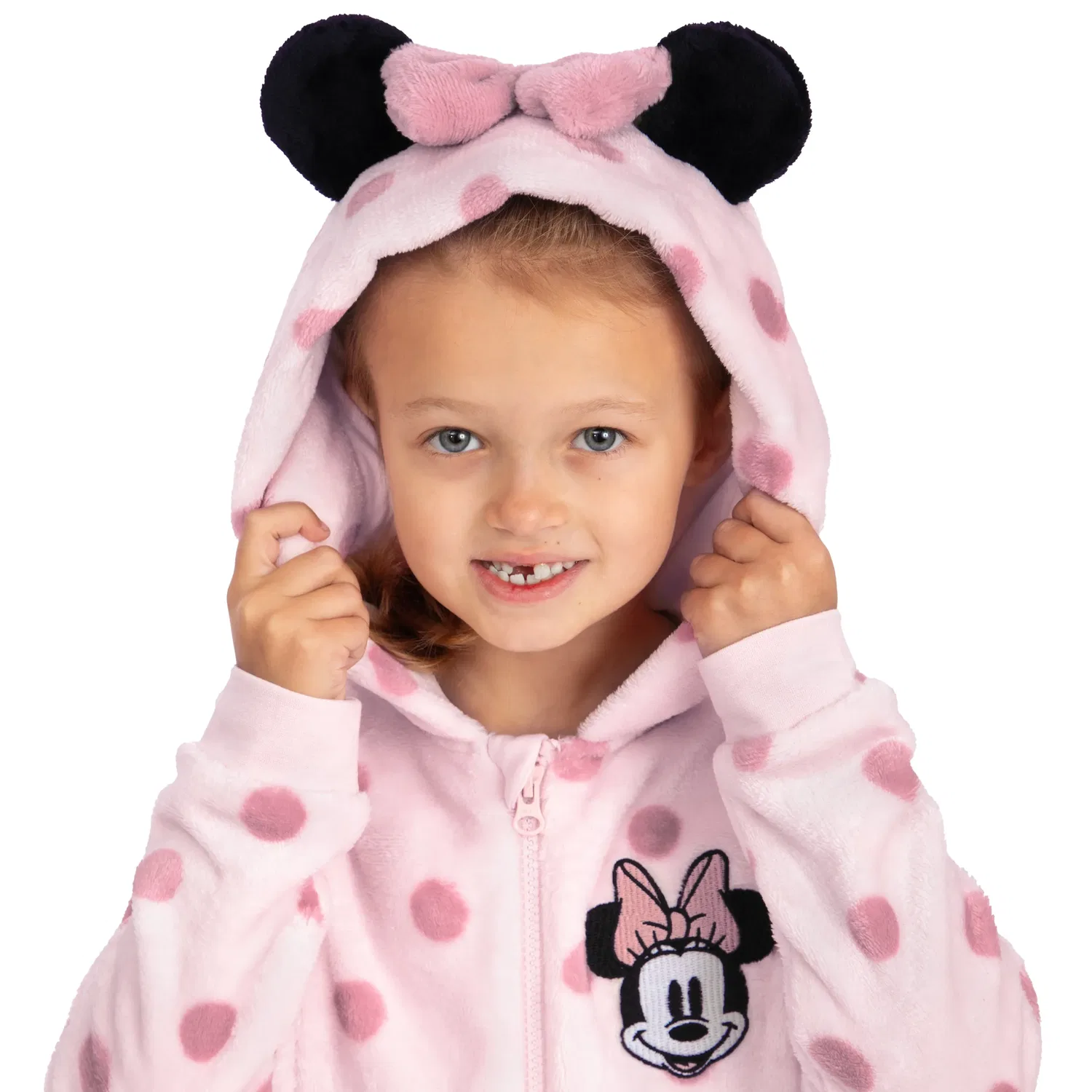 Детский комбинезон Minnie Mouse из флиса Disney, розовый — фото 3