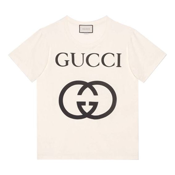 

Футболка Gucci Interlock G Large Short Sleeve Unisex Creamy White, белый