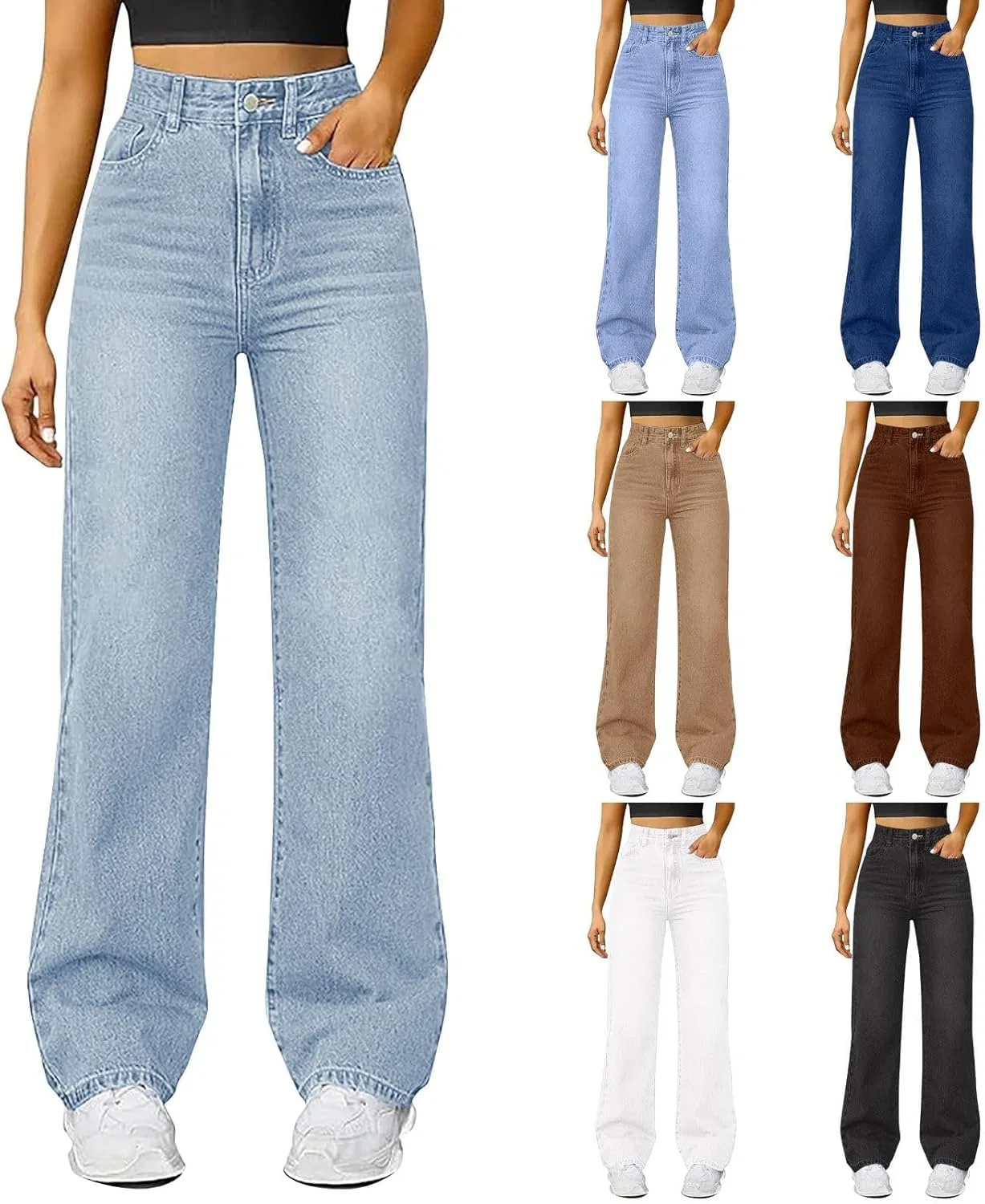 Джинсы Wide Leg, Light Blue