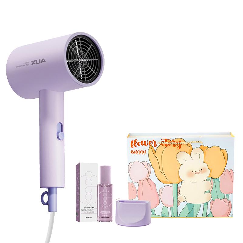 

Фен для волос AH7008 800Вт с отрицательными ионами Aux, Purple - negative ion [rabbit gift bag + hair oil]