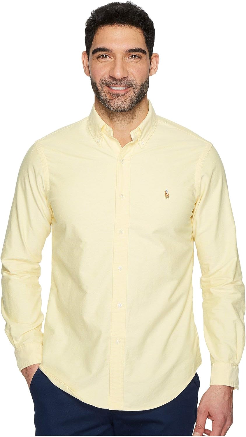 

POLO RALPH LAUREN Мужская классическая рубашка Oxford Performance, Yellow