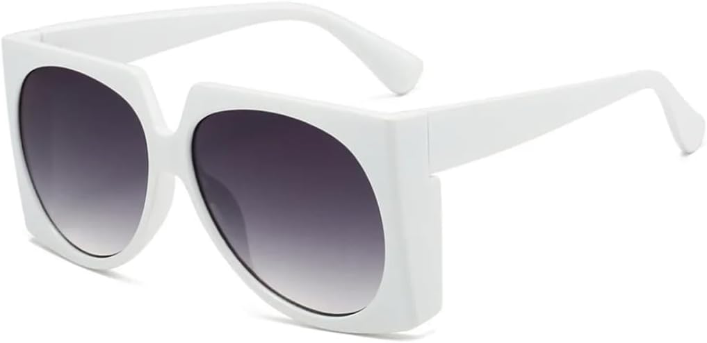 

Винтажные солнцезащитные очки большого размера для женщин и мужчин, в стиле панк, популярные, в крупной оправе, роскошные дизайнерские очки с защитой от УФ-излучения UV400 SZVVBKK, White Gray