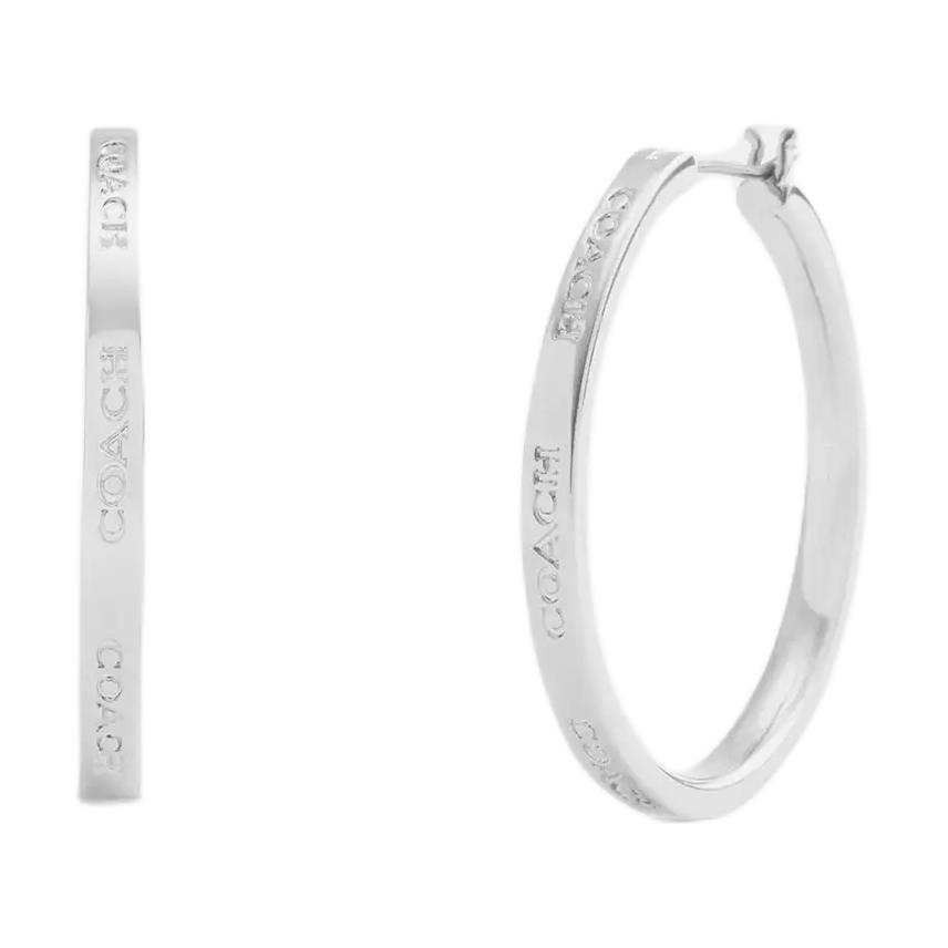 

Coach Серьги из латуни с серебряным покрытием, женские