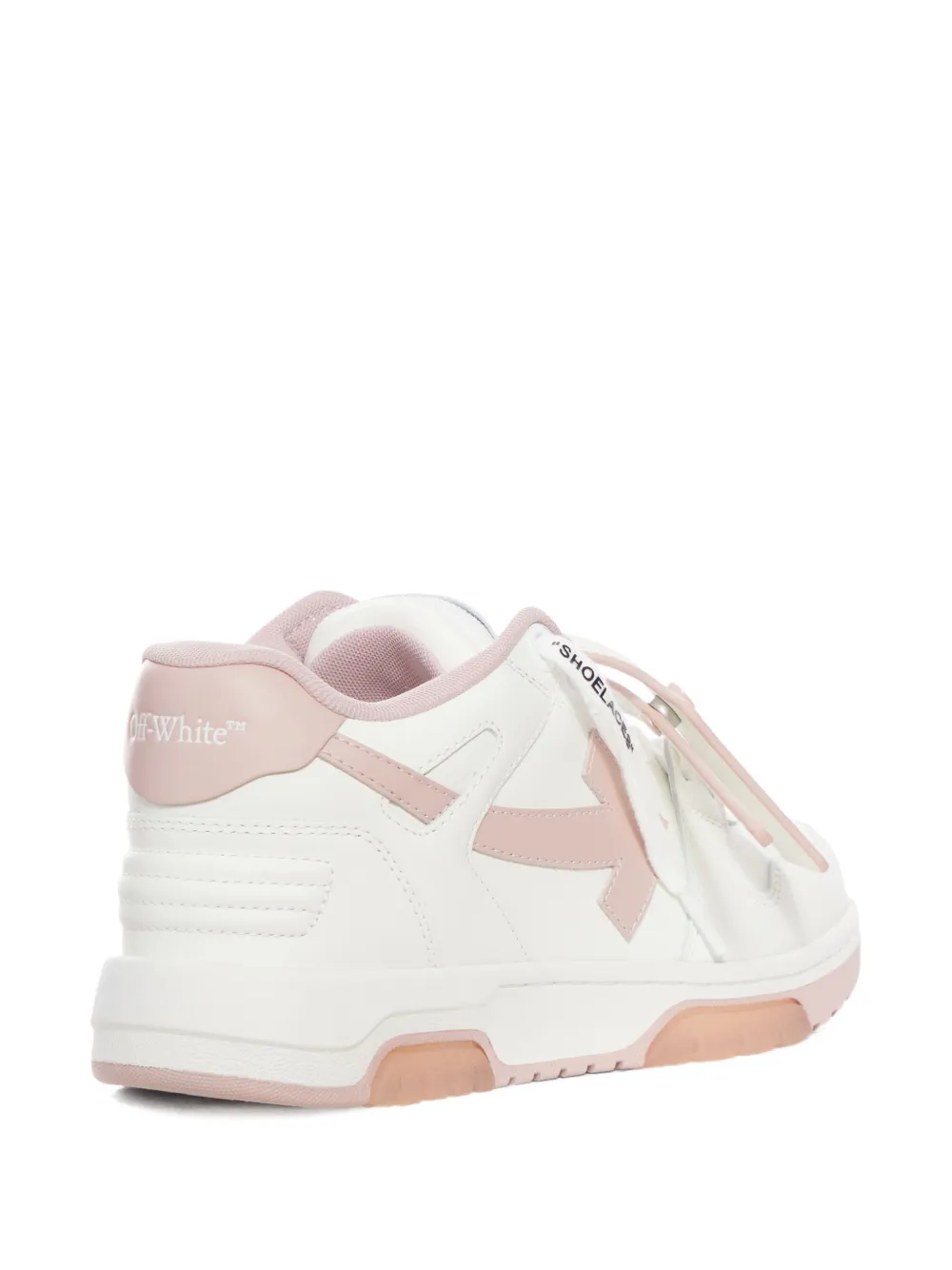 Кроссовки из кожи со шнуровкой и вставками OFF-WHITE, белый — фото 3