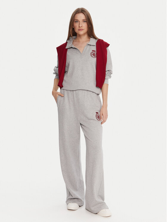 Спортивные брюки wide leg UW0UW06081 Tommy Hilfiger, серый — фото 2