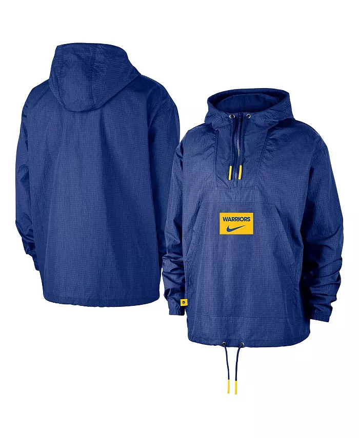 

Мужская анорак-толстовка с капюшоном и молнией до четверти Royal Golden State Warriors Courtside Premium Club Nike