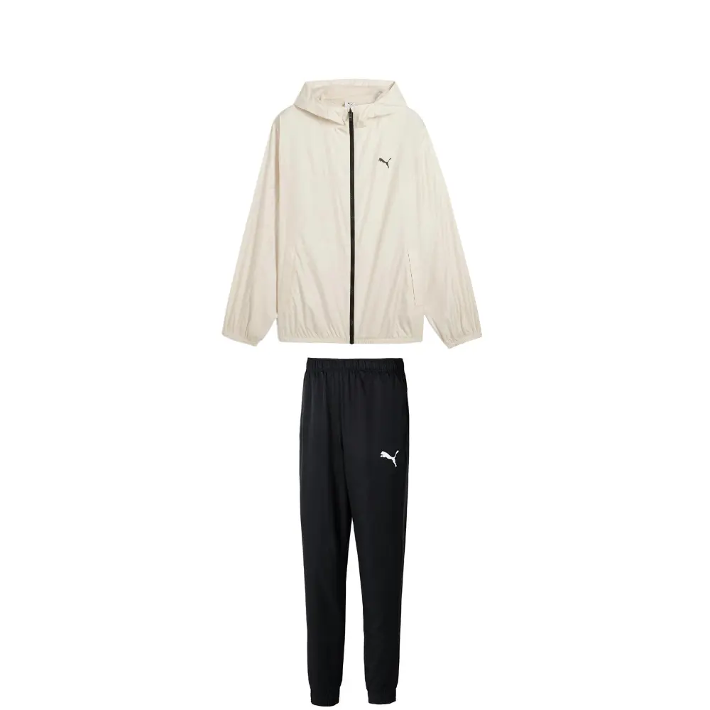 

PUMA Повседневный спортивный комплект для мужчин Snow White топ+Black низ