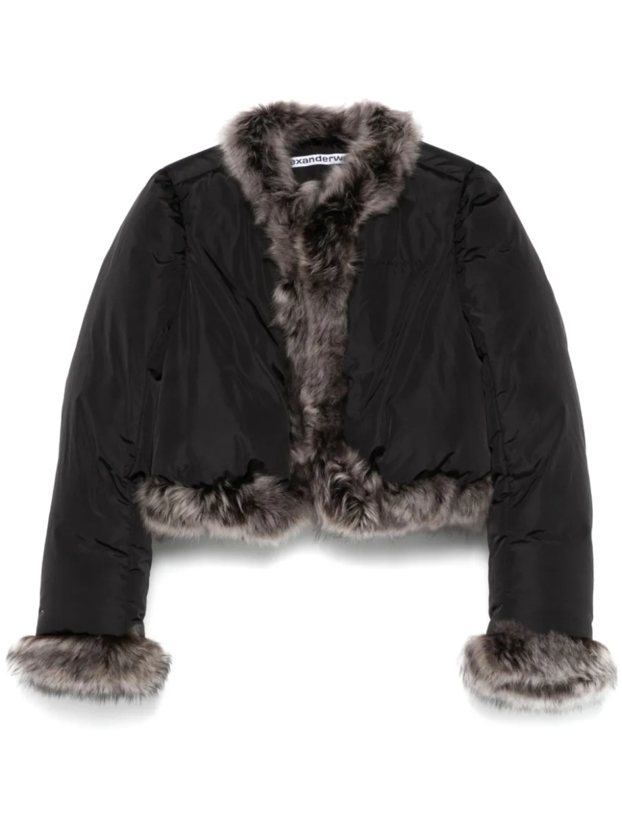 

Пуховик Alexander Wang с отделкой из искусственного меха, черный