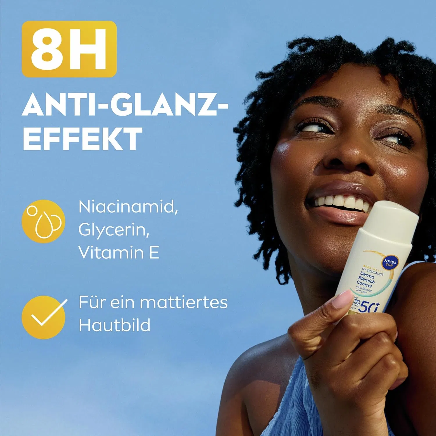 Солнцезащитный флюид для лица «UV Gesicht Experte DermaSkin Clear» SPF 50+ от NIVEA SUN Beiersdorf — фото 4