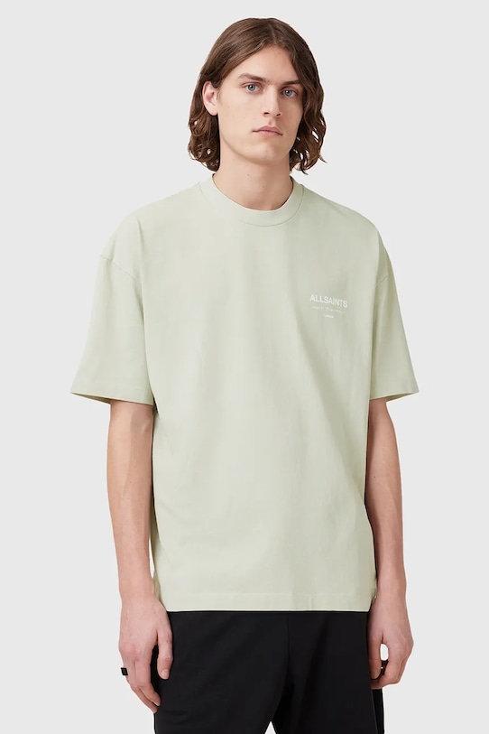 

Хлопковая футболка UNDERGROUND Allsaints, зеленый