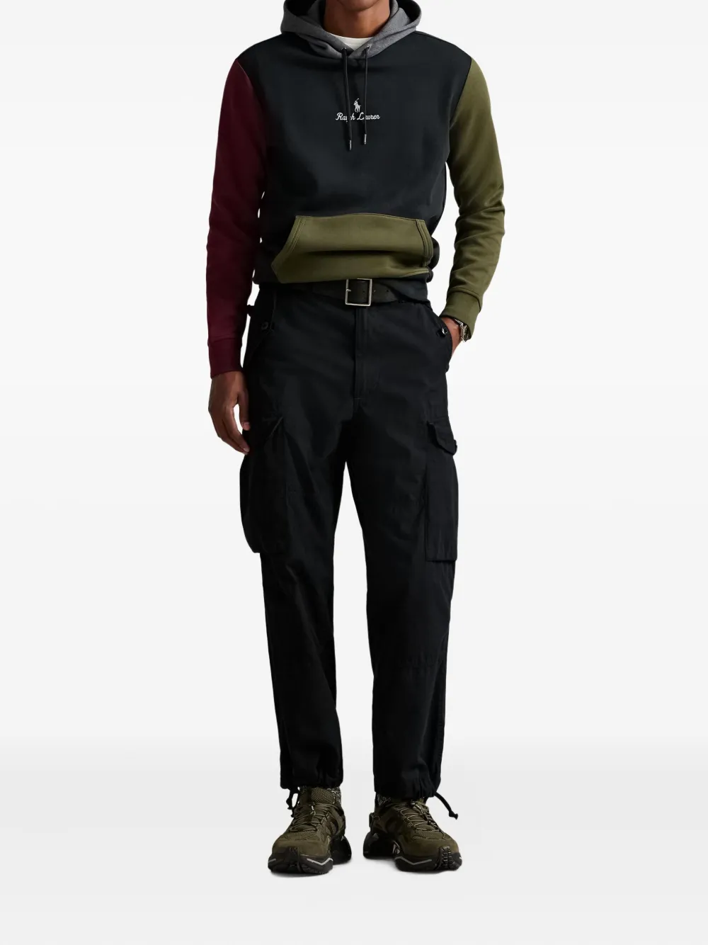 Худи в стиле колор-блок POLO RALPH LAUREN, черный — фото 2