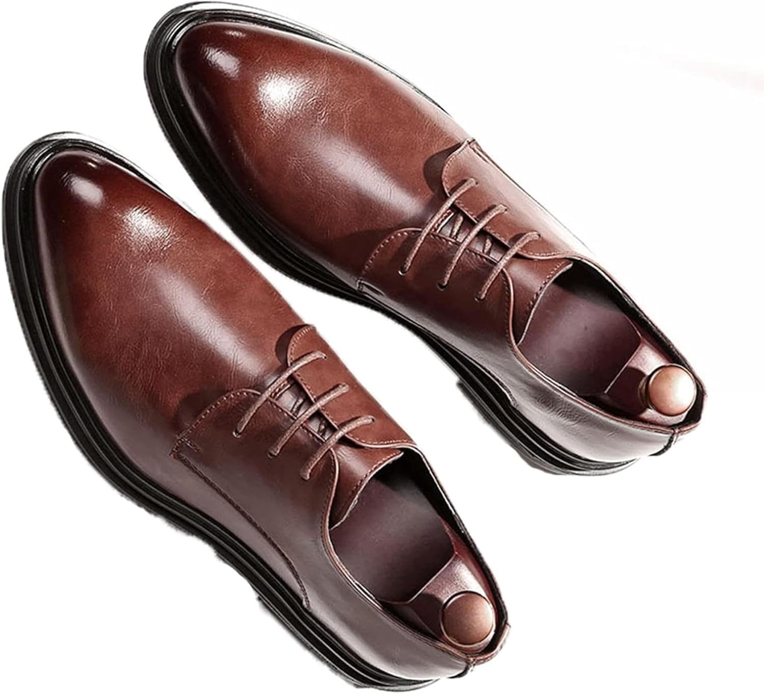 

Мужские оксфорды для весны и осени, низкие формальные туфли Generic, коричневый