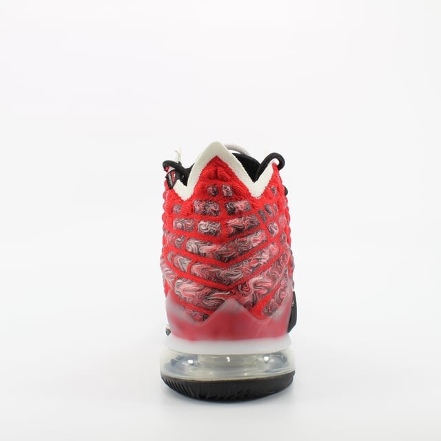 Lebron xvii красные текстильные мужские кроссовки на шнуровке bq3177 601 Nike, красный — фото 2