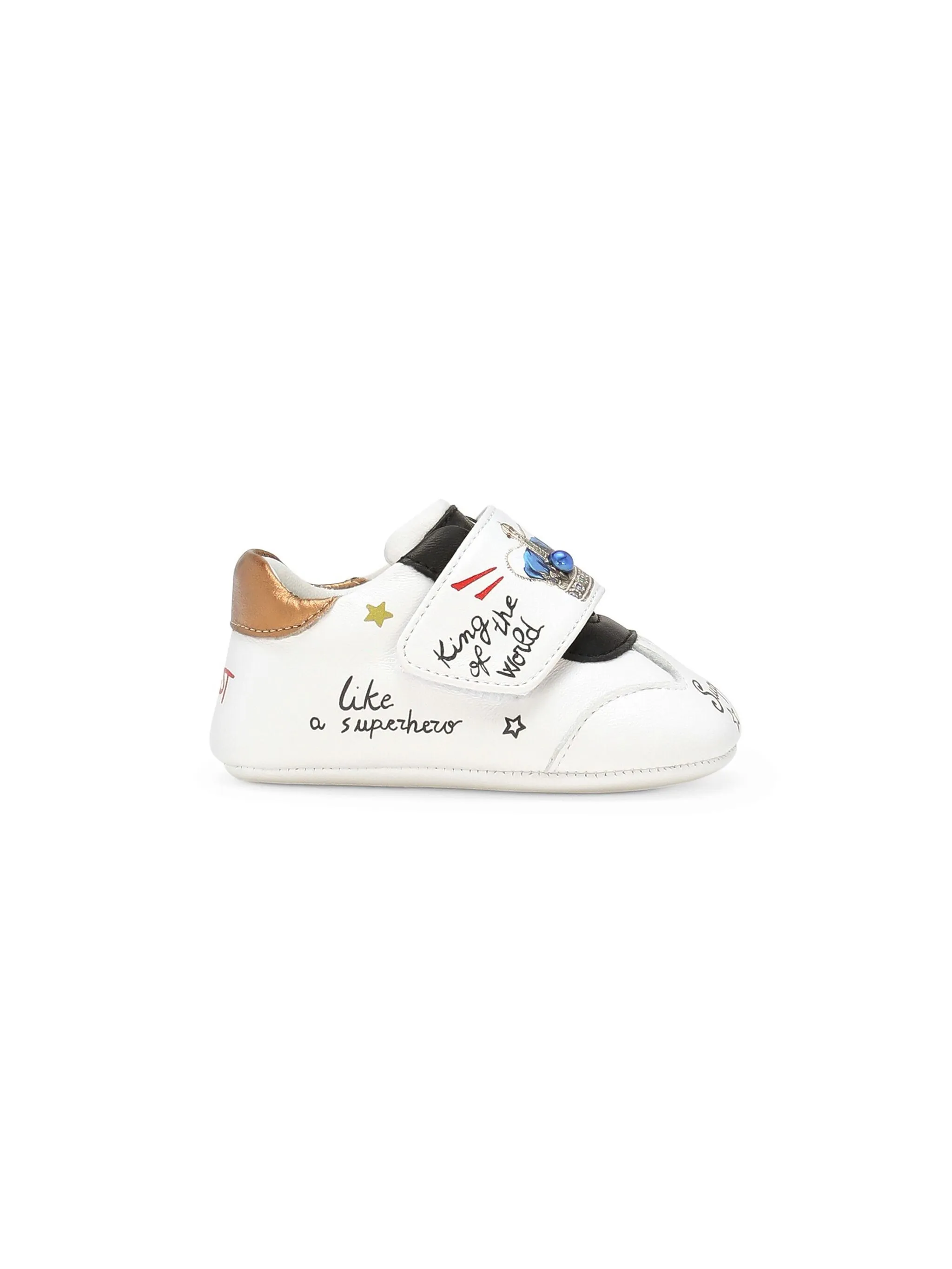 Кеды на липучках с графичным принтом Dolce & Gabbana Kids, белый — фото 2