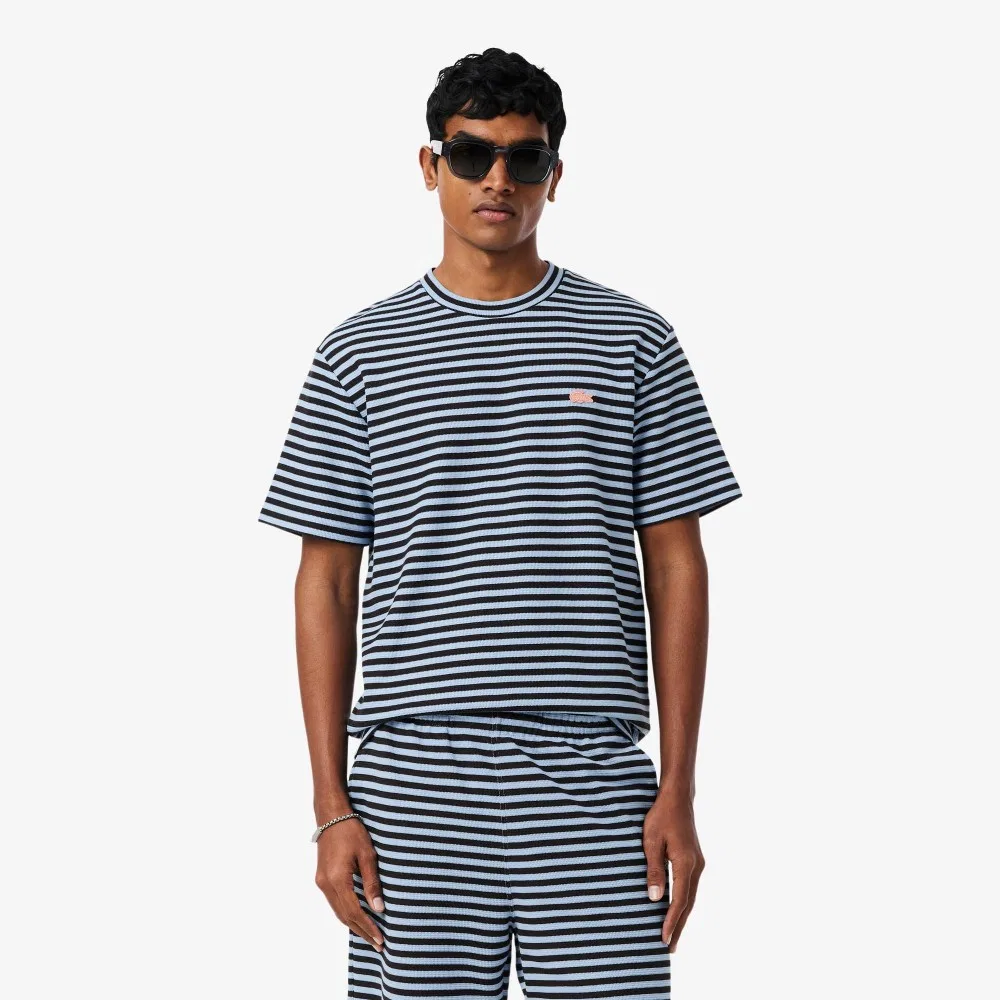 Мужская полосатая футболка Lacoste