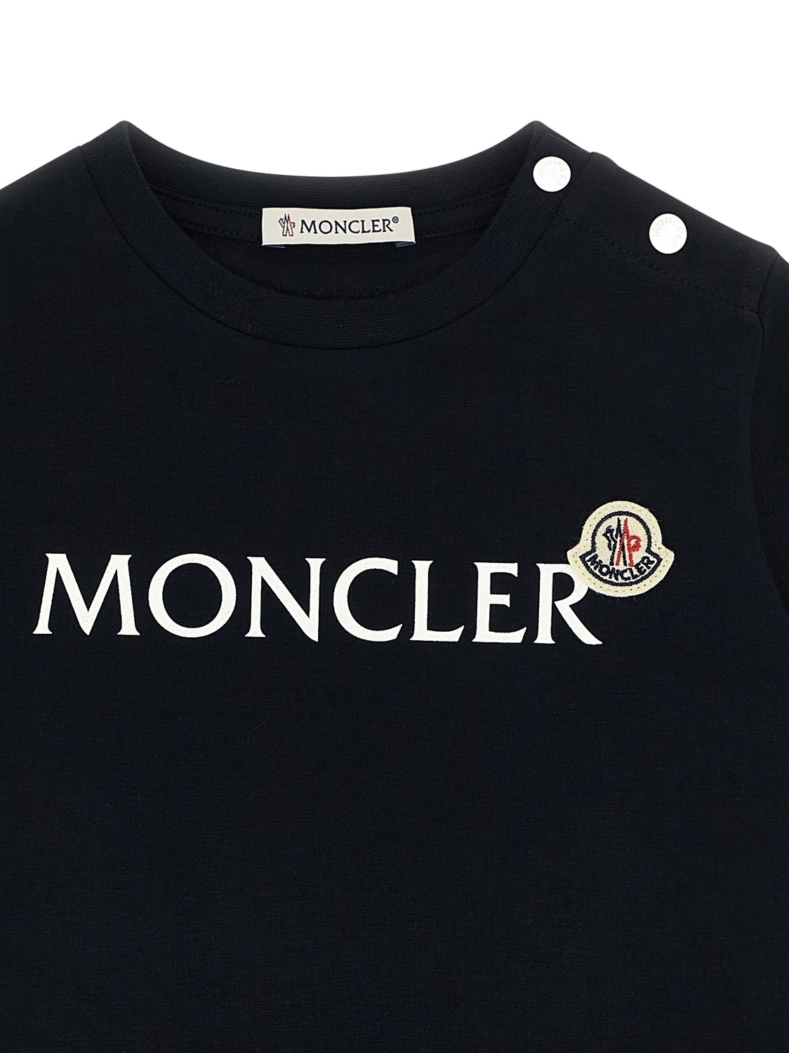 Футболка с логотипом Moncler Enfant, синий — фото 3