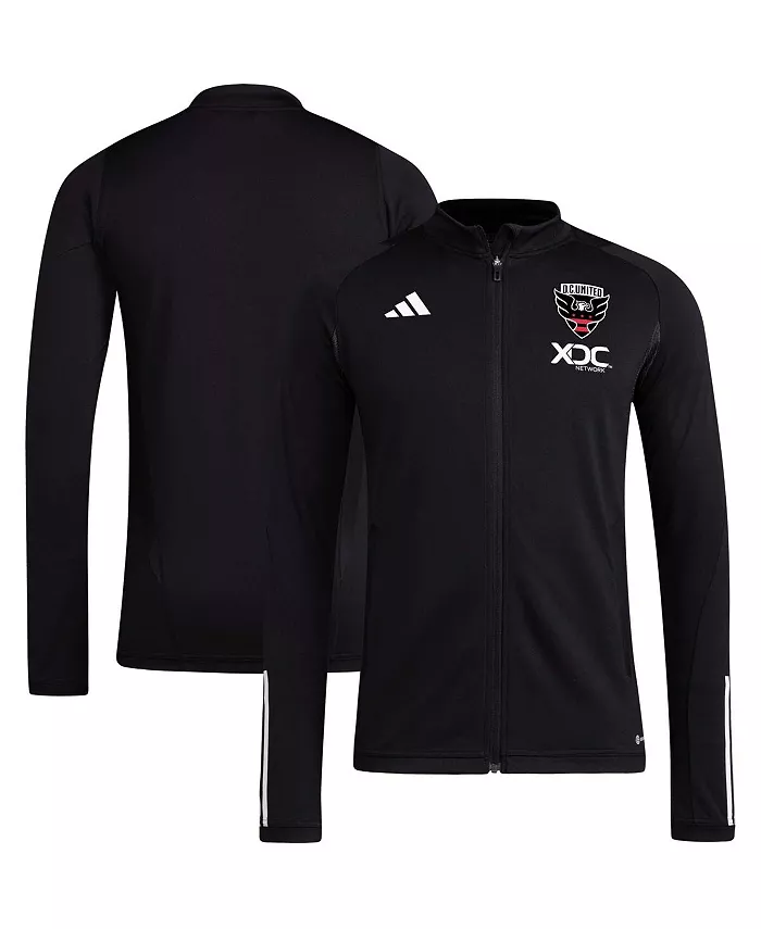 Мужская черная тренировочная куртка D.C. United 2023 On-Field AEROREADY с молнией adidas — фото 2