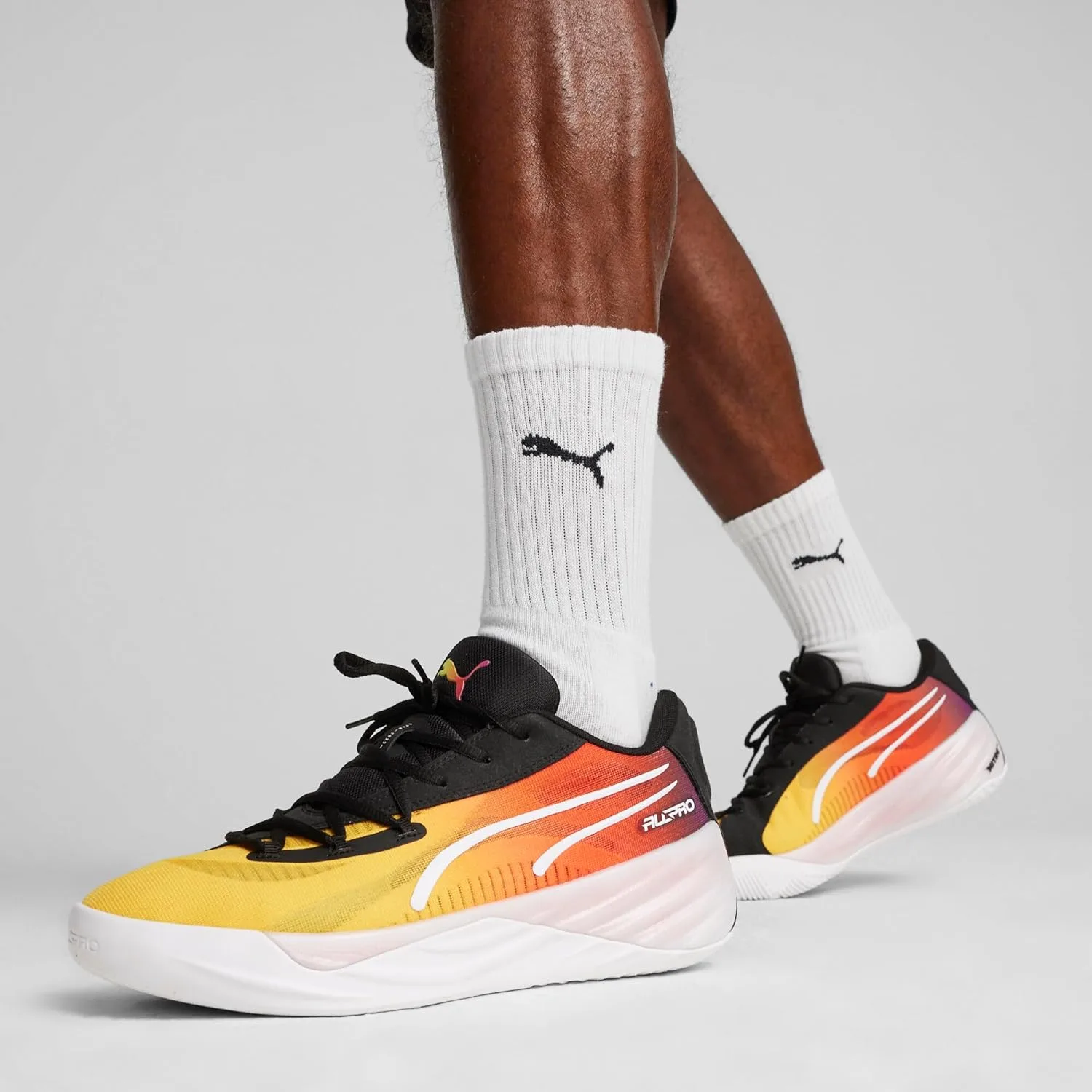 Мужские кроссовки PUMA All-Pro Nitro Showtime, желтый/фиолетовый — фото 2