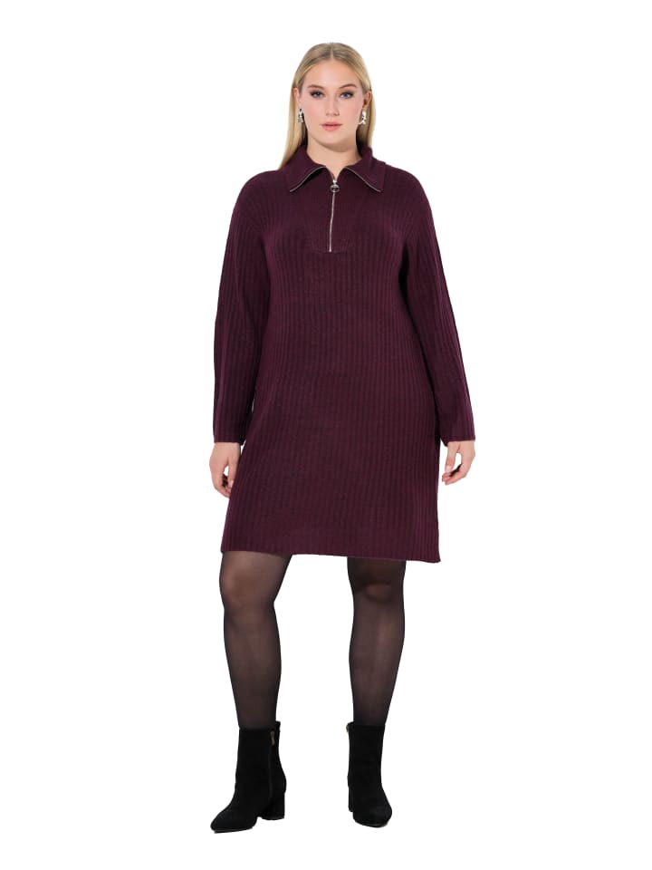 

Ulla Popken Платье миди темно-бордового цвета