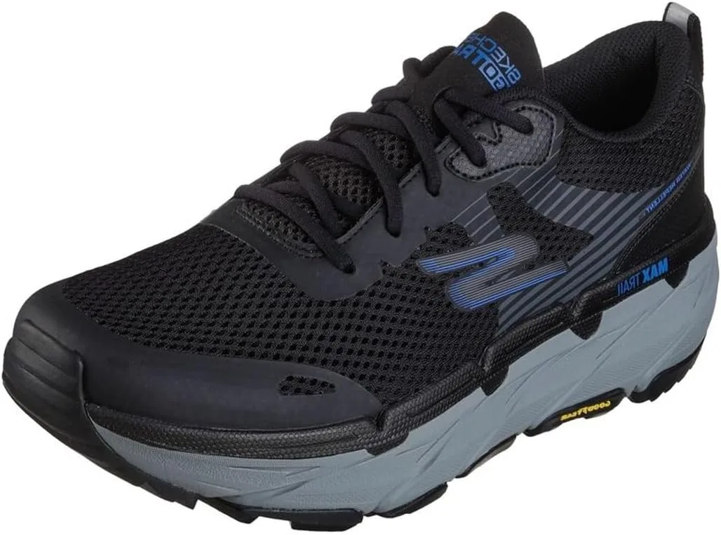 Мужские кроссовки Skechers Max Cushioning Premier Ascendant Hands Free без шнурков, черный/серый