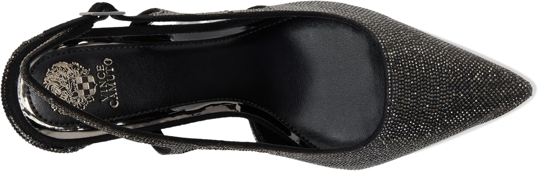 Туфли Vince Camuto Sindreea Rhinestone Block Heel Slingback Pump, цвет Anthracite — фото 2