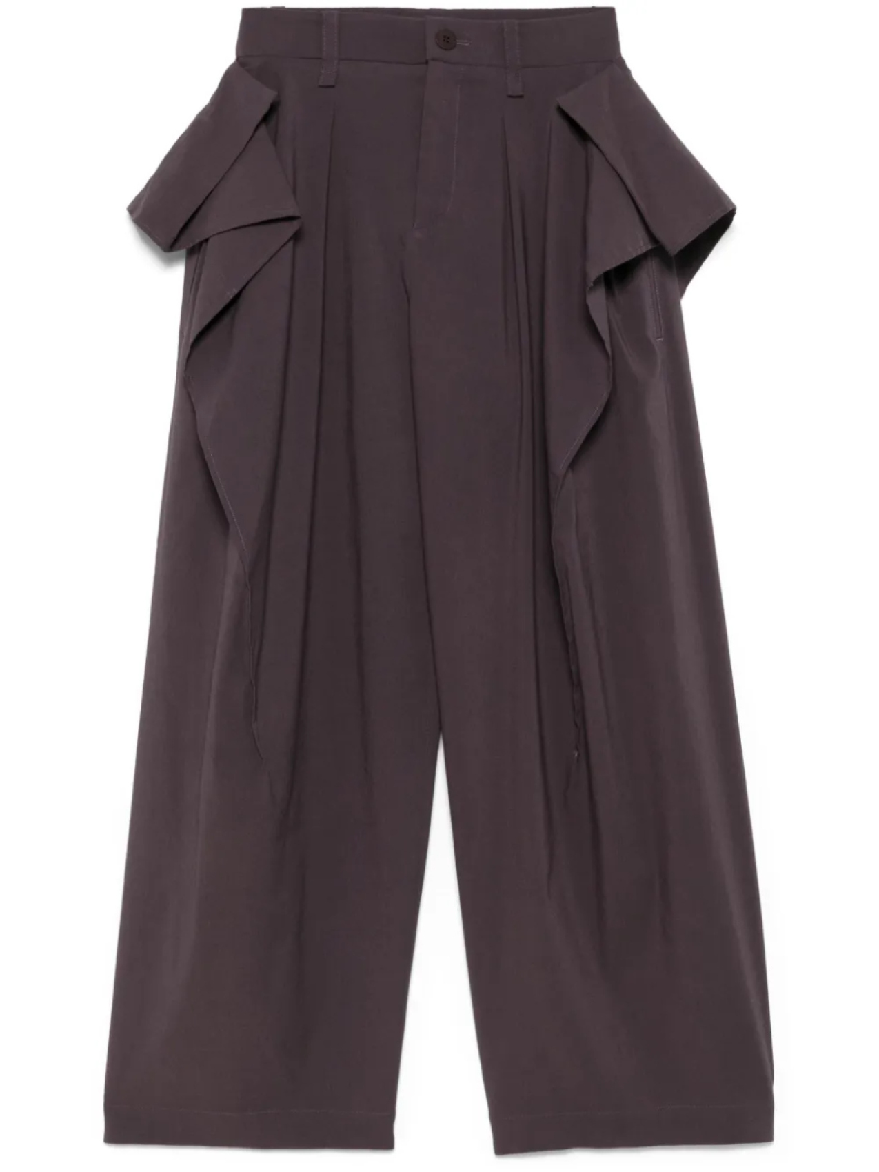 

Брюки с драпировкой Issey Miyake, коричневый