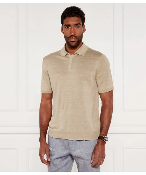 

Льняная рубашка-поло Regular fit Van Laack, бежевый