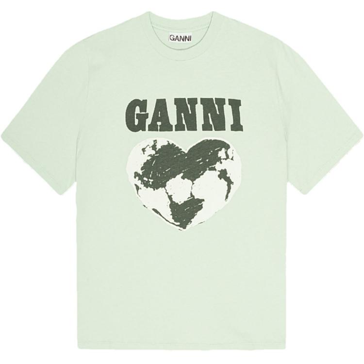 

Футболка женская Aqua Foam Green GANNI